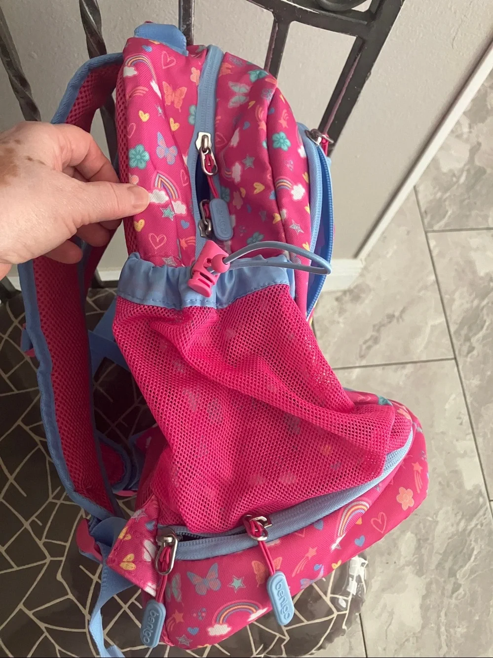 BENTGO Girl’s Pink Rainbow Prints 2-in-1 Backpack & Insulated Lunch Bag
